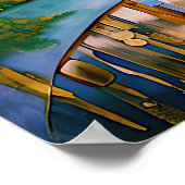 "Harmonie in Gold und Himmel" Poster (Ecke)