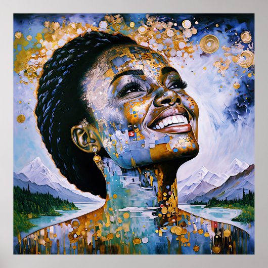 "Harmonie in Gold und Himmel" Poster (Vorne)