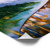 "Harmonie in Gold und Himmel" Poster (Ecke)