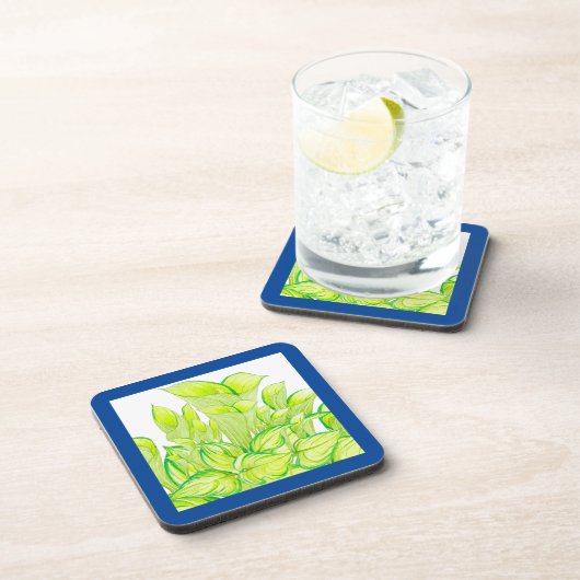 "Harmonie in Grün" auf einem Untersetzer-Set Getränkeuntersetzer (Rechte Seite)