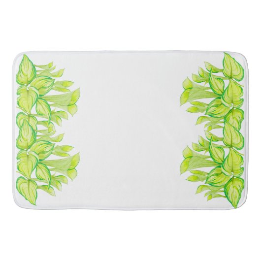 "Harmonie in Grün" auf einer Badematte (Vorderseite)