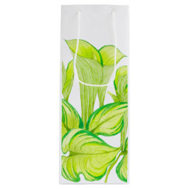 'Harmonie in Grün' auf einer Geschenktasche Geschenktüte Für Weinflaschen