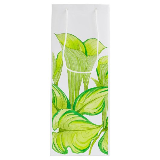 'Harmonie in Grün' auf einer Geschenktasche Geschenktüte Für Weinflaschen (Vorderseite)