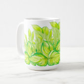 Harmonie in Grün auf einer klassischen Tasse (Vorderseite Links)