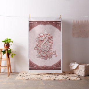 Harmonie in Rosa, ein majestätischer, stilisierter Stoff