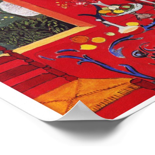 Harmonie in Rot, Matisse Poster (Ecke)