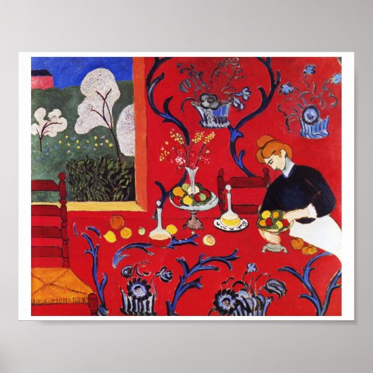 Harmonie in Rot, Matisse Poster (Vorne)