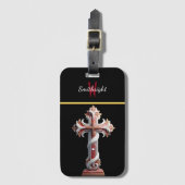 Harmonie in Rot und Weiß Gepäckanhänger (Vorderseite Vertikal)