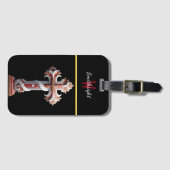 Harmonie in Rot und Weiß Gepäckanhänger (Vorderseite (Horizontal))