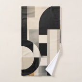 Harmonie in Schattierungen: Abstrakte Zusammensetz Badhandtuch Set (Handtuch)