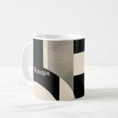 Harmonie in Schattierungen: Abstrakte Zusammensetz Kaffeetasse (Vorderseite Links)