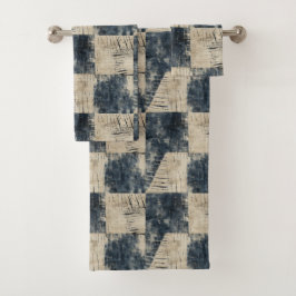 Harmonie in Shibori Symphony Shibori Japanisch Badhandtuch Set