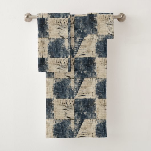 Harmonie in Shibori Symphony Shibori Japanisch Badhandtuch Set (Insitu)