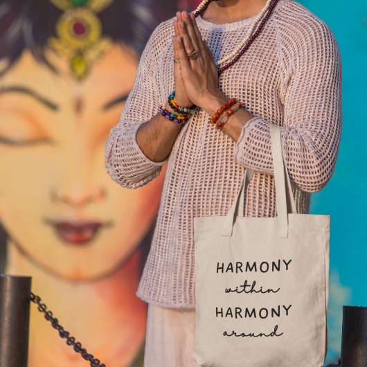 Harmonie innerhalb der Harmonie rund um Yoga-Medit Tragetasche