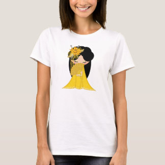 Harmonie Kokeshi Puppe in den Mischungen des T-Shirt