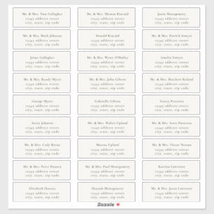 HARMONIE   Olive Green Guest Address Labels