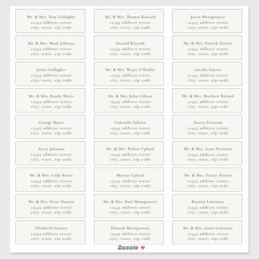 HARMONIE | Olive Green Guest Address Labels (Blatt)