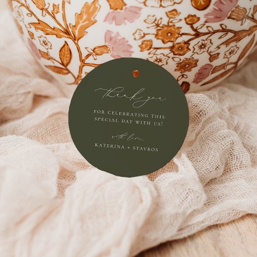 HARMONIE | Olive Green Wedding Geschenkanhänger