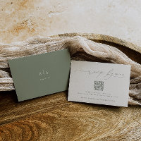 HARMONIE | Sage Green Minimalistisch Wedding QR Co