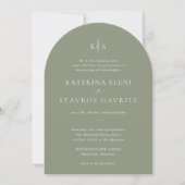 HARMONIE | Sage Green Wedding Einladung (Vorderseite)