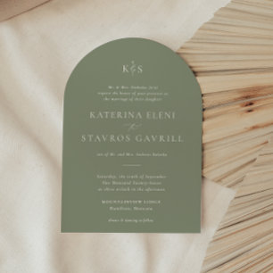HARMONIE Sage Green Wedding Einladung