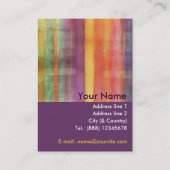 Harmonie Stripes Farbabstrakte Visitenkarte (Rückseite)