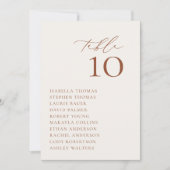 HARMONIE Terracotta Tischnummer Card (Vorderseite)