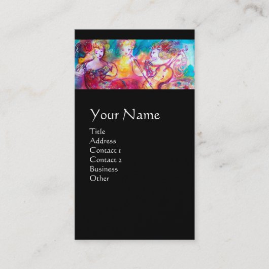 HARMONIE TRIO SPRING KONZERT MONOGRAM, Schwarze Pe Visitenkarte (Vorderseite)