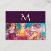 HARMONIE TRIO SPRING KONZERT MONOGRAMM, lila Visitenkarte (Rückseite)