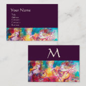 HARMONIE TRIO SPRING KONZERT MONOGRAMM, lila Visitenkarte (Vorne/Hinten)