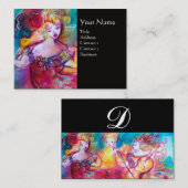 HARMONIE TRIO SPRING KONZERT MONOGRAMM, schwarz ro Visitenkarte (Vorne/Hinten)