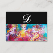 HARMONIE TRIO SPRING KONZERT MONOGRAMM, schwarz ro Visitenkarte (Rückseite)