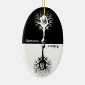 Harmonie-u. Balancen-Yoga Yin Yang Keramikornament (Rechts)