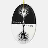 Harmonie-u. Balancen-Yoga Yin Yang Keramikornament (Links)