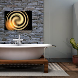 Harmonie und Entspannung - Goldenes Relief großes  Poster