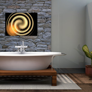 Harmonie und Entspannung - Goldenes Relief großes  Poster