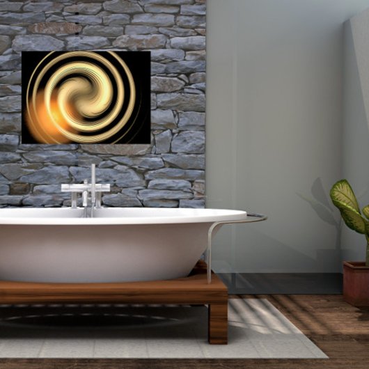 Harmonie und Entspannung - Goldenes Relief großes  Poster