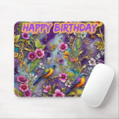 HARMONIE ~ Vögel Blume ~ Geburtstagsgrüße ~ Mousepad (Mit Mouse)