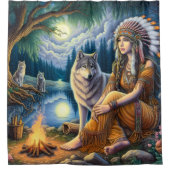 Harmonie von einheimischem Geist und Wildnis bei D Duschvorhang (Vorderseite)