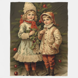 Harmonie von Feiertagen Retro Weihnachtsblanket Fleecedecke