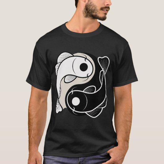 Harmonie von Koi Yin Yang T-Shirt (Vorderseite)