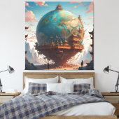 Harmonie von Zivilisation und Natur Leinwanddruck (Insitu (Schlafzimmer))