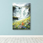 Harmonie Wasserfall Landschaft Leinwanddruck  (Insitu (Holzboden))
