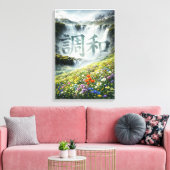 Harmonie Wasserfall Landschaft Leinwanddruck  (Insitu (Wohnzimmer))