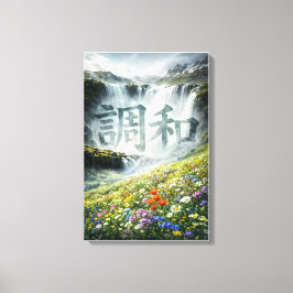 Harmonie Wasserfall Landschaft Leinwanddruck 