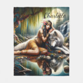 Harmonie zwischen einer indischen Indianerin und e Fleecedecke (Vorderseite)