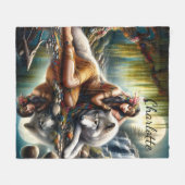 Harmonie zwischen einer indischen Indianerin und e Fleecedecke (Vorderseite (Horizontal))