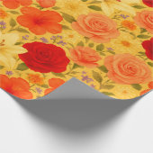 Harmoniegarten – Wasserfarbenes Blumenensemble Geschenkpapier (Ecke)