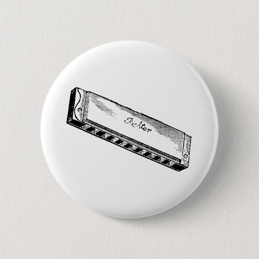 Harmonika/Blues-Harfe Button (Vorderseite)