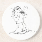 Harmonika-Mann-Untersetzer Getränkeuntersetzer (Vorne)